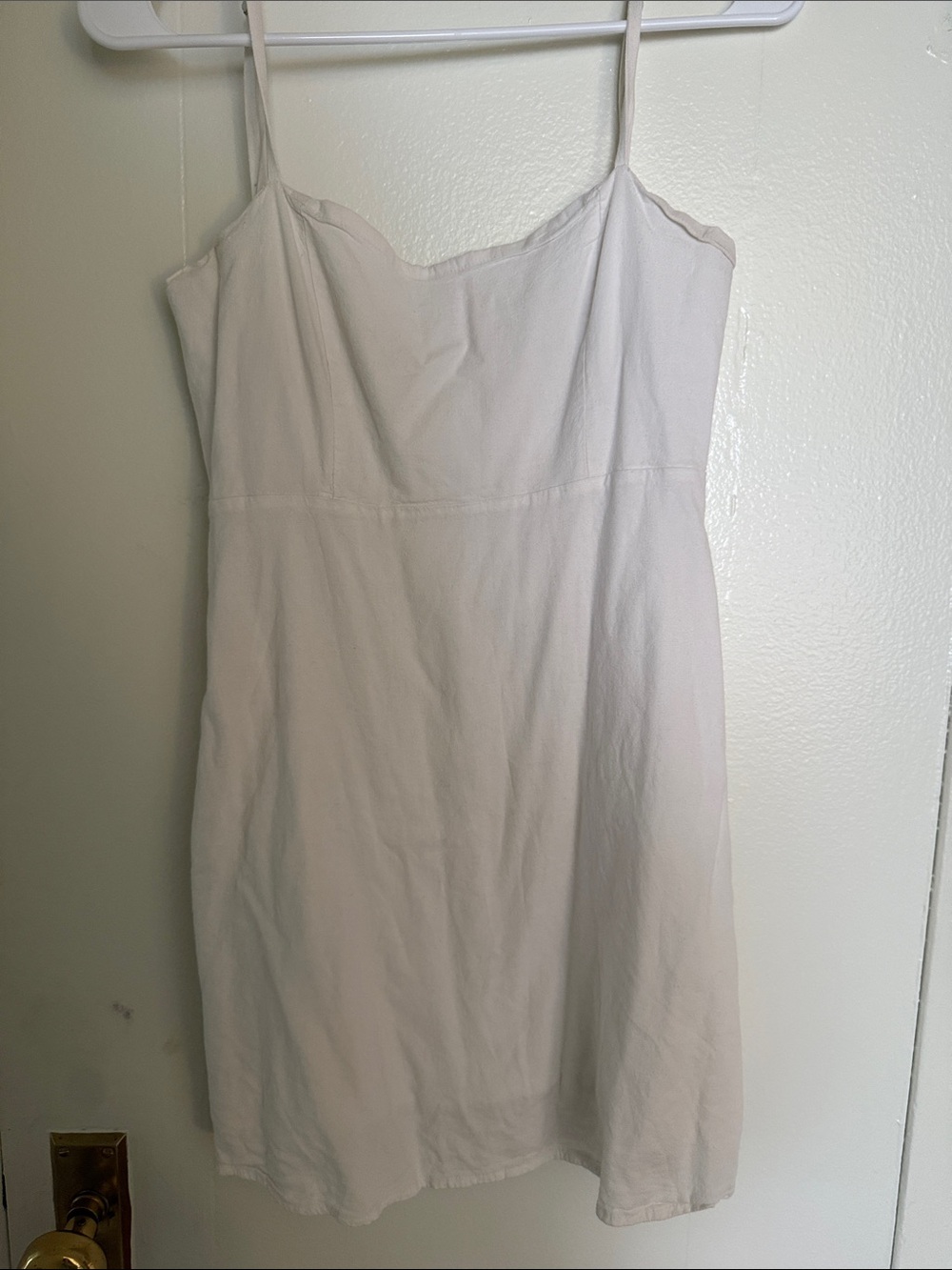 Classic White Spaghetti-Strap Dress